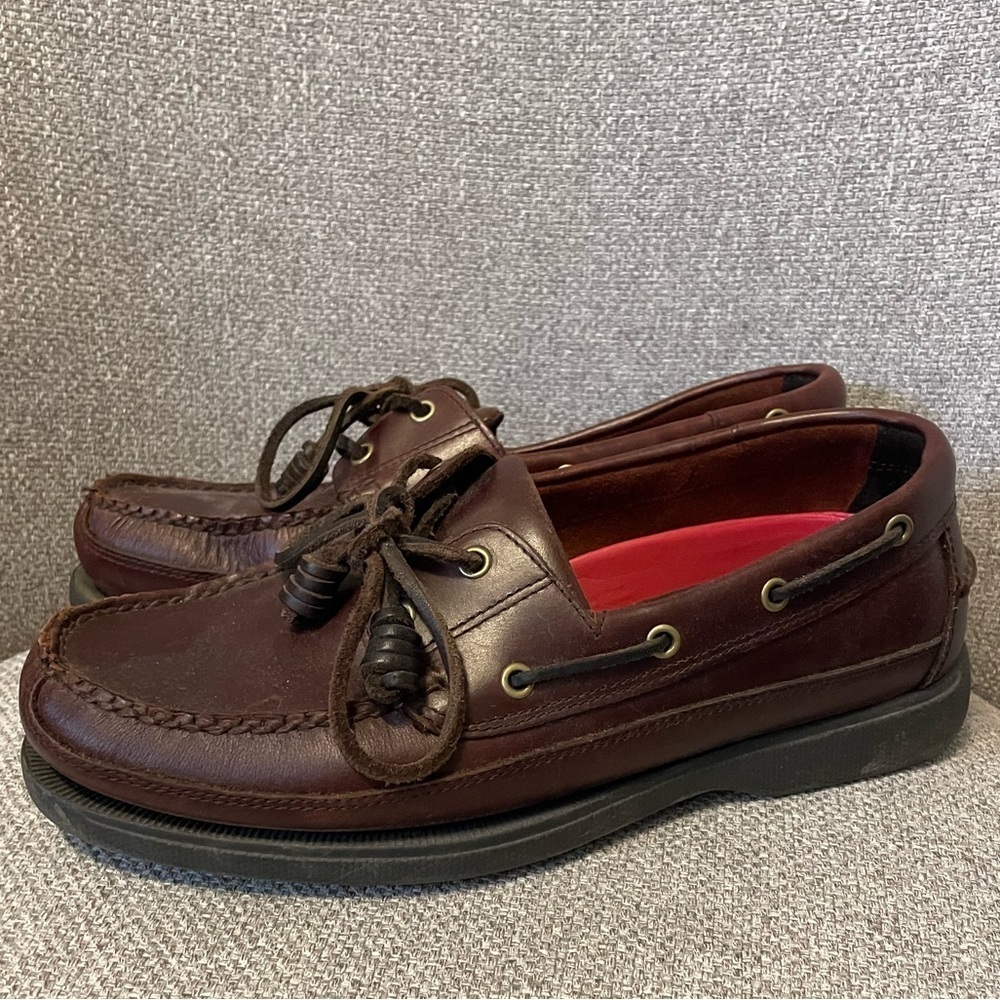 G.H BASS- Harry Il Men's Size 8 Shoes ,Dark Brown Leather Casual boat Loafers